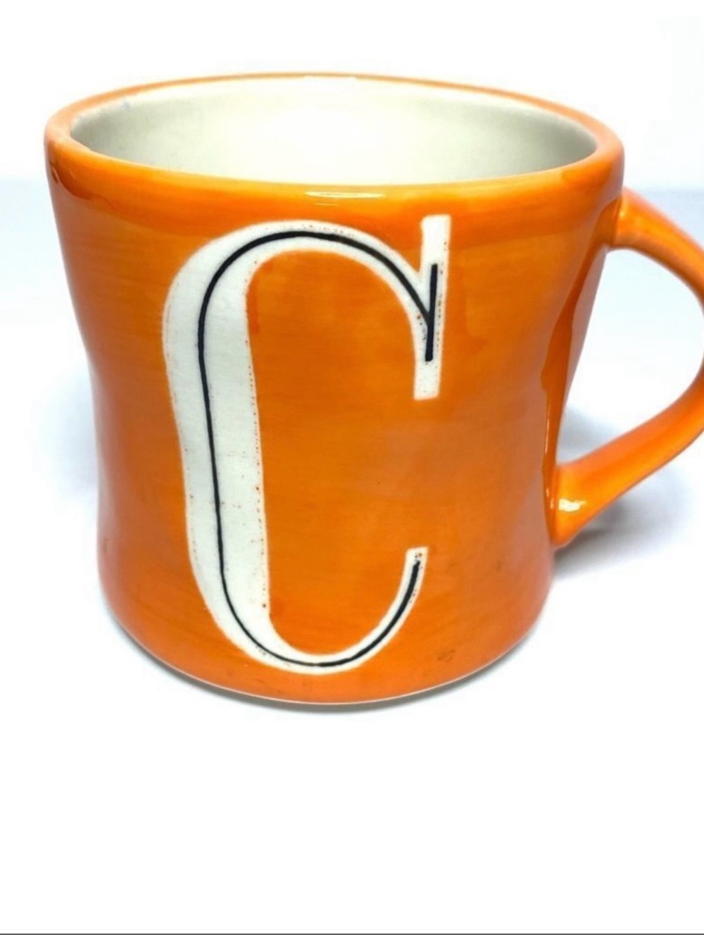 Anthropologie Hand Painted Monogram C Mug